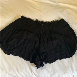 Free People Intimately Black Flowy Shorts